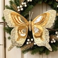 thumbnail image 4 of HonestMatter Glitter Butterfly Ornament, Christmas Tree Hanging Decor with Sparkly Finish, Holiday Butterfly Decoration for Wreath and Garland, 4 of 7