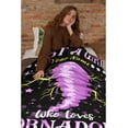 thumbnail image 2 of Custom Just A Girl Who Loves Tornadoes Blankets Gifts for Birthday On Bed Sofa,Personalized Premium Flannel Blankets for Christmas Thanksgiving, All Season Use 40''''x 50'''' -S, 2 of 6