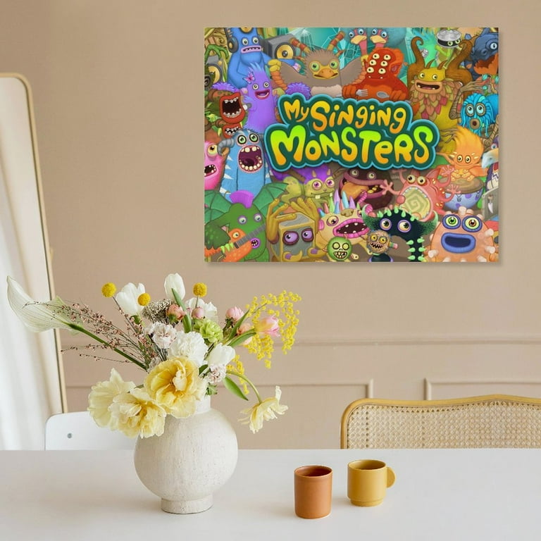MSM ポスター My Singing Monsters Decorative Painting Canvas Wall Poster Art
