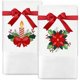 thumbnail image 1 of wonima01 2Pcs Christmas Hand Towels Poinsettia Flower Candle Embroidered Cotton Towels Xmas Dish Towels with Ribbon for Kitchen Bathroom Drying Cleaning Gift, 29.5 x 13.7 Inch, 1 of 1