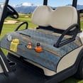 thumbnail image 3 of Psesaysky Golf Cart Seat Covers, Golf Cart Seat Towel Blanket with Handle, Foldable, Soft and Comfortable, Suits EZGO, Yamaha, Club Car and Other 2-Seat Carts, 51"x 30.3", Blue Wood Grain, 3 of 8
