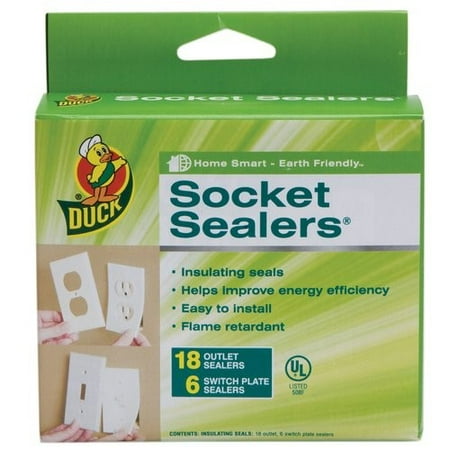 Range Door Insulation - Duck Brand Foam Socket Sealers insulation, 24pk