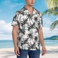 thumbnail image 5 of Haiem Hawaii Palms Printed Hawaiian Shirt for Men - Men’s Casual Beach Summer Shirts - Stretch Fabric with Modern Fit-XX-Large, 5 of 9