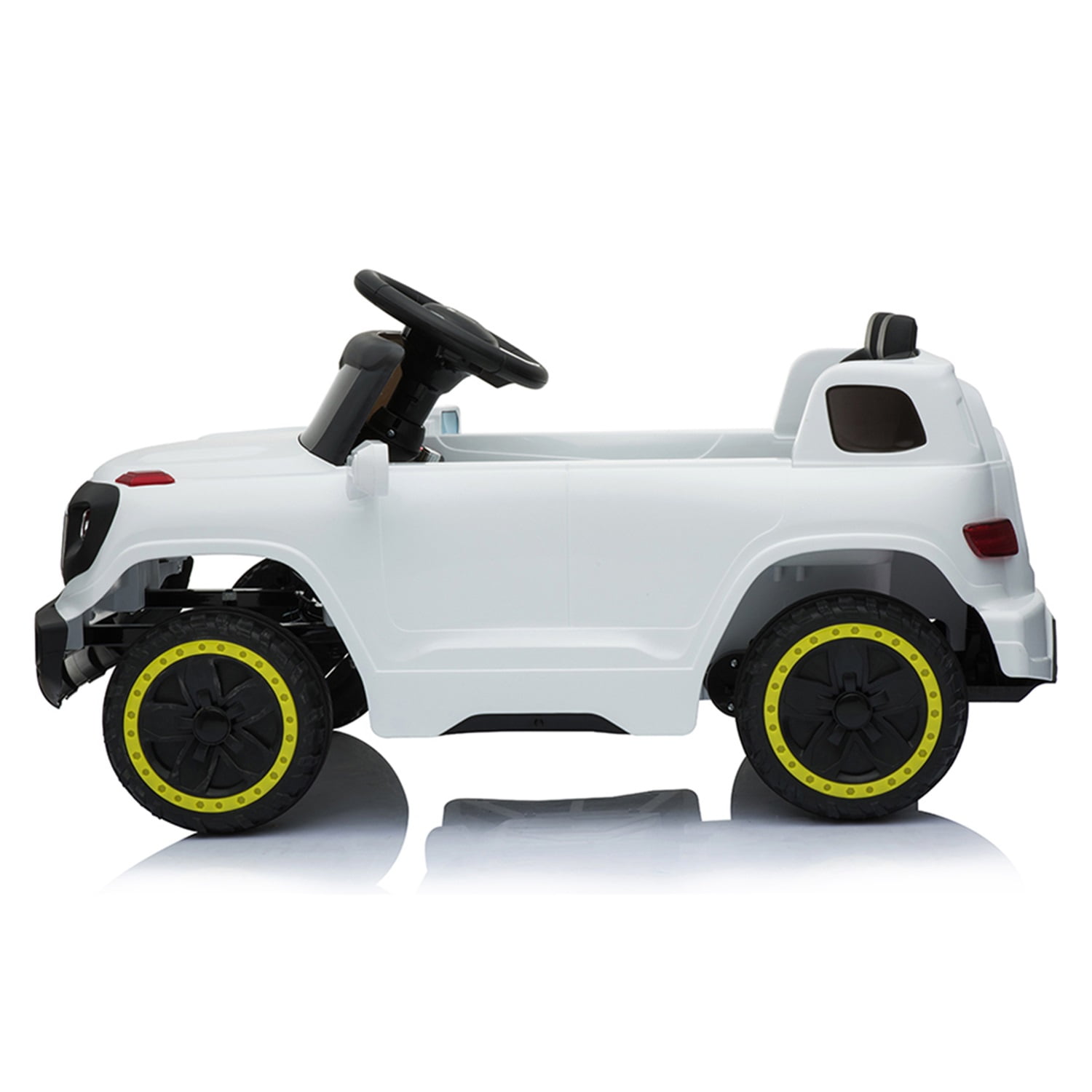 CIPACHO Electric Kids Ride On Cars 6V Battery Motorized Vehicles Children's Best Toy Car with 3 Speeds, Music, LED Lights and Realistic Horns, White