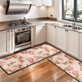 thumbnail image 3 of Kitchen Rugs Sets Of 2,Pioneer Flower Floral Print Pattern Anti Fatigue Kitchen Mat Rugs Non Slip Washable,Decorative Kitchen Floor Mats for Kitchen,Sink,Laundry,17"x47"+17"x47", 3 of 5