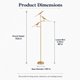 thumbnail image 6 of 74" Floor Lamp for Living Room,3 Bird Floor Lamp with Remote Control,Dimmable Standing Lamp Tall Pole Lamps for Bedroom,Gold,Bulb Included, 6 of 10