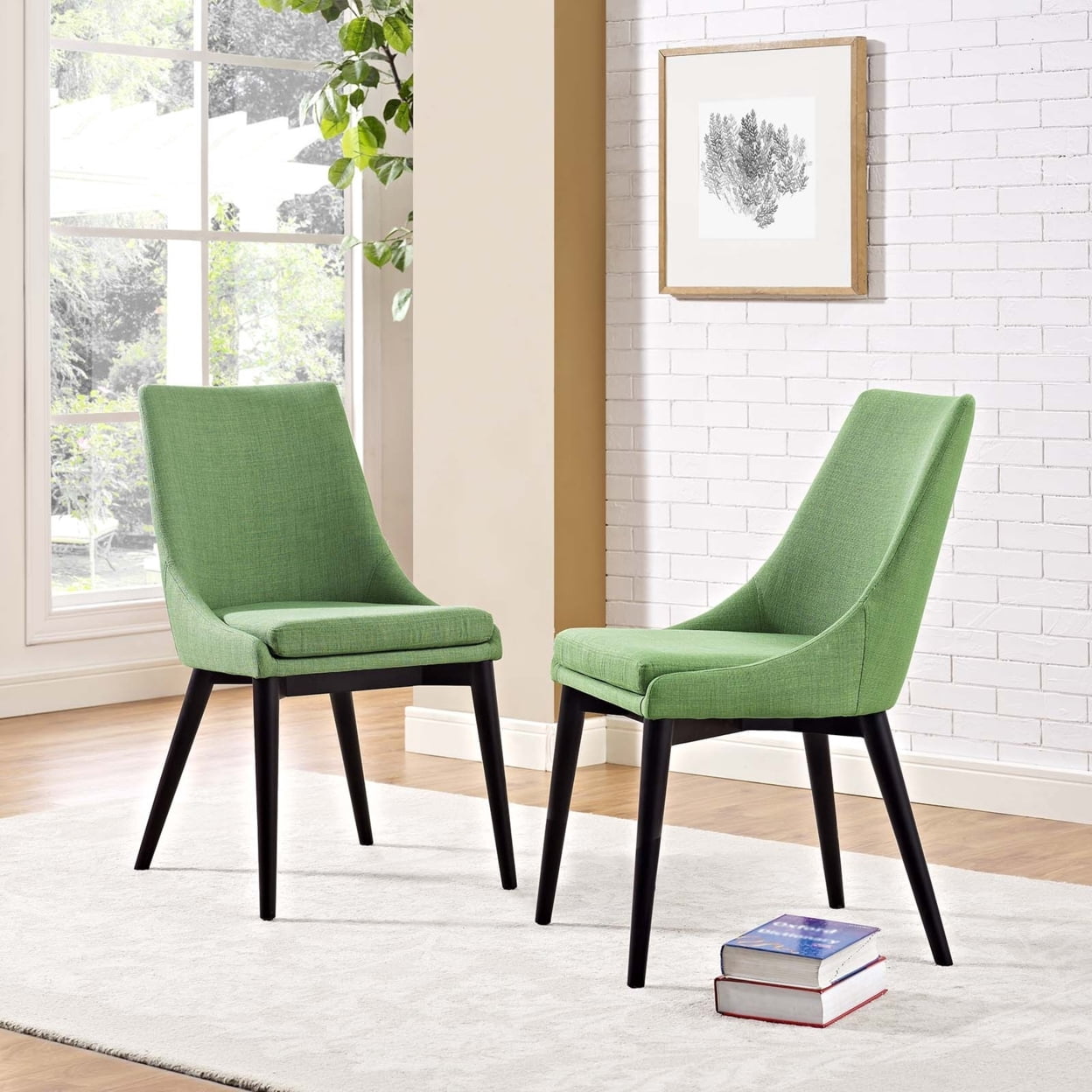 Modway Viscount Fabric Dining Side Chair, Set of 2, Multiple Colors