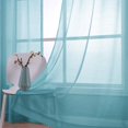 thumbnail image 4 of Cortinas KOUFALL, 132 x 160 cm, color verde azulado, 2 paneles con ojales transparentes, 4 of 8