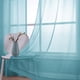 thumbnail image 4 of Cortinas KOUFALL, 132 x 160 cm, color verde azulado, 2 paneles con ojales transparentes, 4 of 8