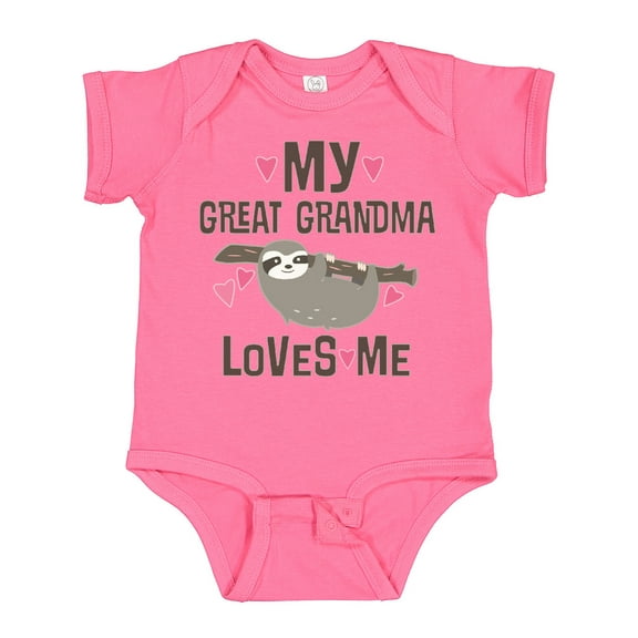 Inktastic My Great Grandma Loves Me Girls Baby Bodysuit