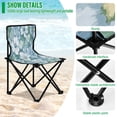 thumbnail image 4 of Outdoor Folding Chair 14.46x14.46x22.83 Inches, Camping Folding Chair Easy to Carry Ideal for Outdoor Picnics Camping Park Fishing Cute Flowers, 4 of 8