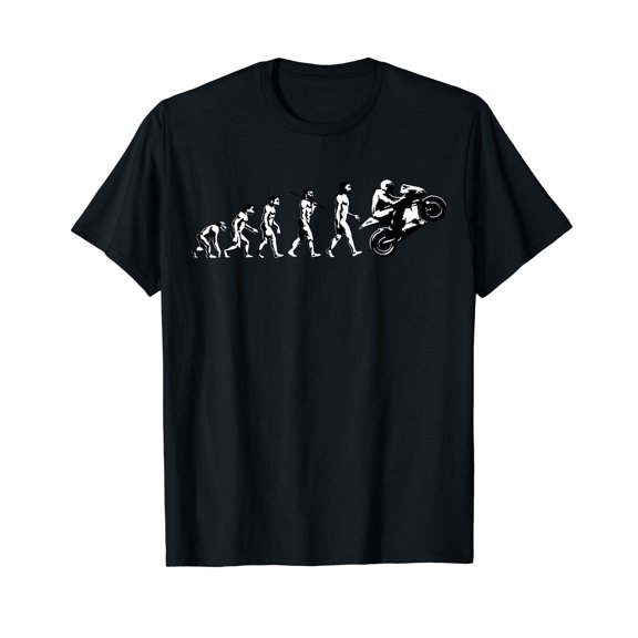Motorcycle Evolution Race Bike Wheelie Motorbike Biker T-Shirt