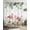 Botanical Flamingo, variant on Turquoise Summer Beach Waterproof Shower Curtains Set - Small 36 x 72 Inch, Nautical Ocean Wave Polyester Fabric Bathroom Curtain with 12 Hooks, Bathroom Accessories, 1 Panel