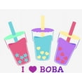 thumbnail image 2 of I Love Boba Adult White Crew Neck Short Sleee Tee-Small, 2 of 2