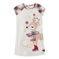 thumbnail image 2 of Wonder Nation Girls Fleece Holiday Short Sleeve Nightgown, 2 Pack, Sizes 4-18 & Plus, 2 of 3