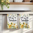thumbnail image 7 of Sunflower Kitchen Towels Set of 2, Summer Floral Botanical Bee Watercolor Absorbent Dish Towels for Kitchen, Microfiber Hand Towel, Quick Drying Tea Towel for Cleaning Decorative Dishcloths, 7 of 7