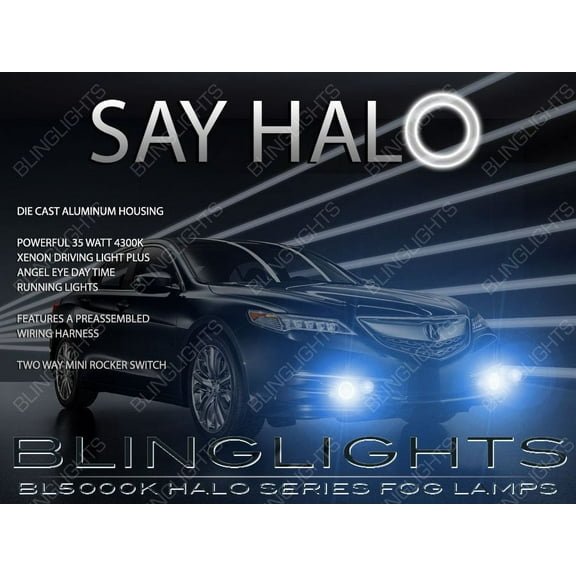 For Angel Eye Fog Lights Halo Lamps Kit for 2015 2016 2017 Acura TLX