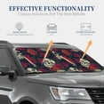 thumbnail image 5 of Uemuo Roses Skulls Printed 2 PCS Car Windshield Sun Shade, Auto Sun Heat and UV Rays Blocker, Foldable Automotive Front Window Sunshade Protector, 5 of 7