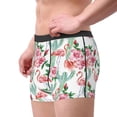 thumbnail image 3 of Yiaed Flamingo Flower Print Men's Soft Cotton Boxer Shorts Breathable Boxers Underwear Moisture-Wicking Underwear Stretch Boxer Briefs for Man-Medium, 3 of 8