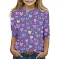 thumbnail image 2 of Économies d'Hiver! SROBPTY Chemises à Manches Longues pour Tout-Petits, Mode Enfants Imprimé Manches 3/4 Col Rond Chandail Chemise de Base Manches Longues Col Rond Multicolore, 110, 2 of 5