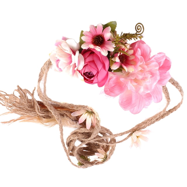 Mujeres Flor Boho Headband Garland Festival Nupcial Wedding Beach Hairband 4 Sunnimix Bohemia Floral Diadema