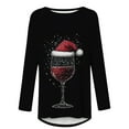 thumbnail image 4 of Christmas Shirts for Women Ugly Christmas Sweater Crew Neck Blouses Long Sleeve Sweatshirts Christmas Tree Print Pullover Sweater Blouses Fall Casual Trendy Sweatshirt Hooded Pullover Tops, 4 of 5