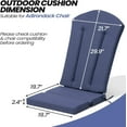 thumbnail image 2 of Crestlive Products Adirondack Chair Cushions Set of 2 Outdoor Rocking Chair Cushions Water Resistant 50x20x2.4 Inch High Back Patio Replacement Cushions, Sky, 2 of 8