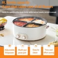 thumbnail image 2 of Multifunctional Four-Grid Electric Cooker, Multifunctional Stew Pot with Independent Temperature Control on Both Sides, 6L Large Capacity, One Pot with 4 Flavors, 2 of 6