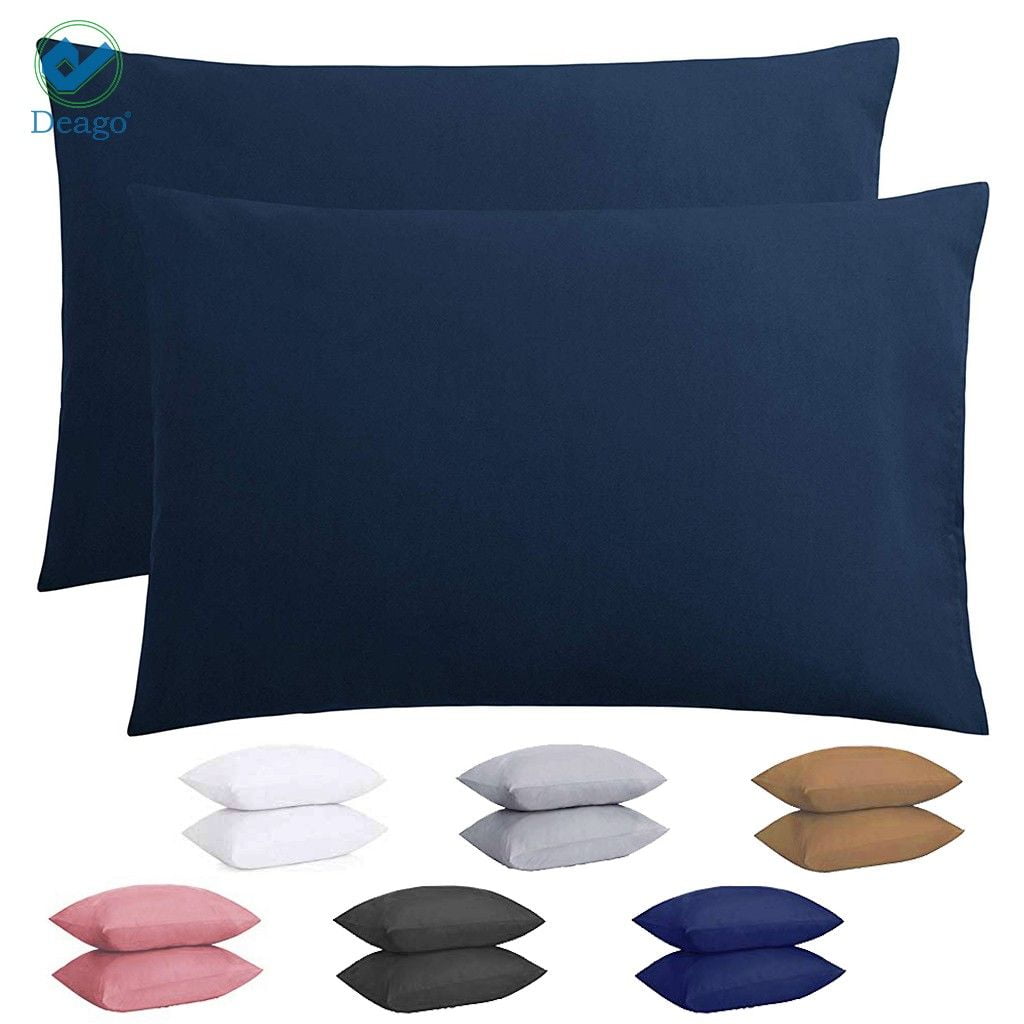  Gilbin 100% Jersey Knit Cotton & Ultra Soft Pillowcase,  Standard Size - Set of 2 Pillow Cases Navy : Home & Kitchen