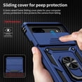 thumbnail image 3 of for Google Pixel 7 Case with Camera Lens Cover, HD Screen Protector, 10 FT Military Grade Drop Protection, Magnetic Ring Holder Kickstand Protective Phone Case for Google Pixel 7, Navy Blue, 3 of 7