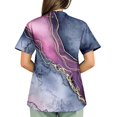 thumbnail image 3 of BDPORKAS Butterfly Scrubs for Women Stretchy Nurse Scrub Top V-Neck Casual Nursing Tops, 3 of 5