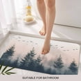 thumbnail image 6 of Rustic Foggy Forest Doormat Outdoor Entrance 24"x36", Watercolor Trees Birds Landscape Absorb Moisture Dirt Door Mats, Non-Slip Rubber Backing Floor Mats Indoor, Low-Profile Front Door Rugs, 6 of 9