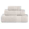 thumbnail image 2 of BNM Zero Twist Cotton Medium Weight Ultra-Soft 3 Piece Towel Set, Silver, 2 of 10