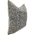 thumbnail image 2 of Fabdivine Thick Linen Hand Block Print Decorative Throw Pillow Cover , 18"X18", Black, 2 of 5