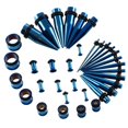 thumbnail image 2 of 36 Pieces Ear Gauges Stretching Kit Plugs Taper 14G-00G Expanders Dark Blue, 2 of 8