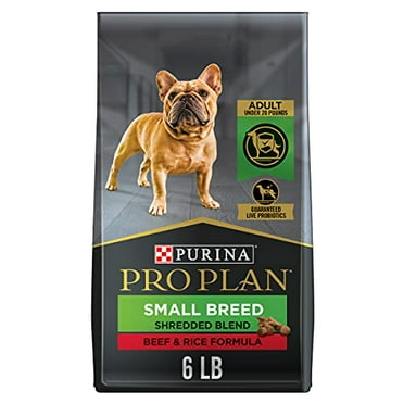 High Protein Small Breed Dog Food, Shredded Blend Beef & Rice Formula - 6 Lb. Bag