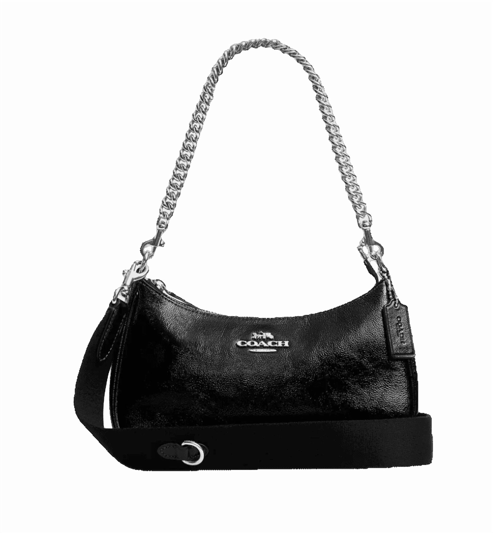 Coach Women's Kira Crossbody Bag – Washed Denim Signature, Black
