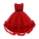 thumbnail image 1 of Vestido Para Niñas, Ropa Para Niñas Pequeñas, Vestido Para Niños Pequeños, Hilo De Red, Lazo, Fiesta De Cumpleaños, Vestido De Flores, Vestidos Para Niños, Rojo Odeerbi  LM103-3466, 1 of 5