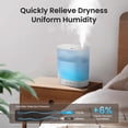 thumbnail image 4 of Humidificador YOGIN de 3 litros, ultrasónico, vapor frío, llenado superior, 40 h, 4 of 7