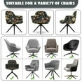 thumbnail image 6 of Xoenoiee Mushroom Dragonfly Daisy Print Stretch Curved Back Dining Chair Covers with Armrests, Elastic Office Chair Slipcovers, Swivel Armchair Cover Protector for Vanity Living Room Bedroom, 6 of 7