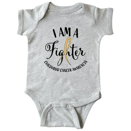 

Inktastic I am a Fighter- Childhood Cancer Awareness Gift Baby Boy or Baby Girl Bodysuit
