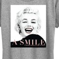 thumbnail image 3 of Marilyn Monroe - Smile is the Best Makeup - Women's Short Sleeve Graphic T-Shirt, 3 of 5