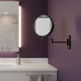 thumbnail image 4 of Jerdon Wall-Mounted Magnifying Mirror - Bathroom Makeup Mirror with 5X Magnification - 8-Inch Diameter - Black - Model JP7506BK, 4 of 7