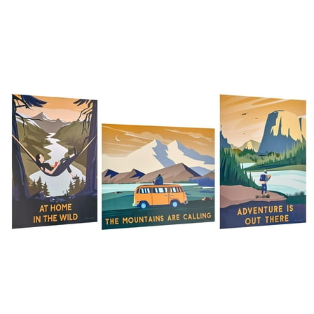 American Art Decor Travel 11" x 14" 3-Piece Print Set