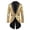 Gold, variant on Fesfesfes Mens Blazer Outerwear Fashion Casual One Button Sequin Suit Performance Suit Long Sleeve Suit Collar Suit Tuxedo On Sale