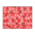 thumbnail image 6 of DouZhe Cute Hearts Doodles Pink Pattern Area Rugs Non-Slip Machine Washable Floor Mat, Style Carpet Doormat, 63x48 inches, 6 of 6