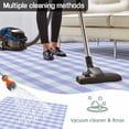 thumbnail image 5 of Blue Grid Outdoor Rug 5x7 Ft - Reversible Patio Rug Outdoor Camping Rugs, Checkered Plaid Gingham Lattice Trellis Print Indoor Outdoor Area Rugs, Non-Slip Outdoor Carpet Runner for Deck/Porch, 5 of 8