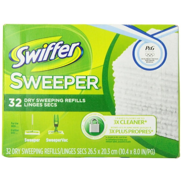 Swiffer 33407CT 32Sheet/Box 6Box/Carton 105/8 in. x 8 in. Dry Refill