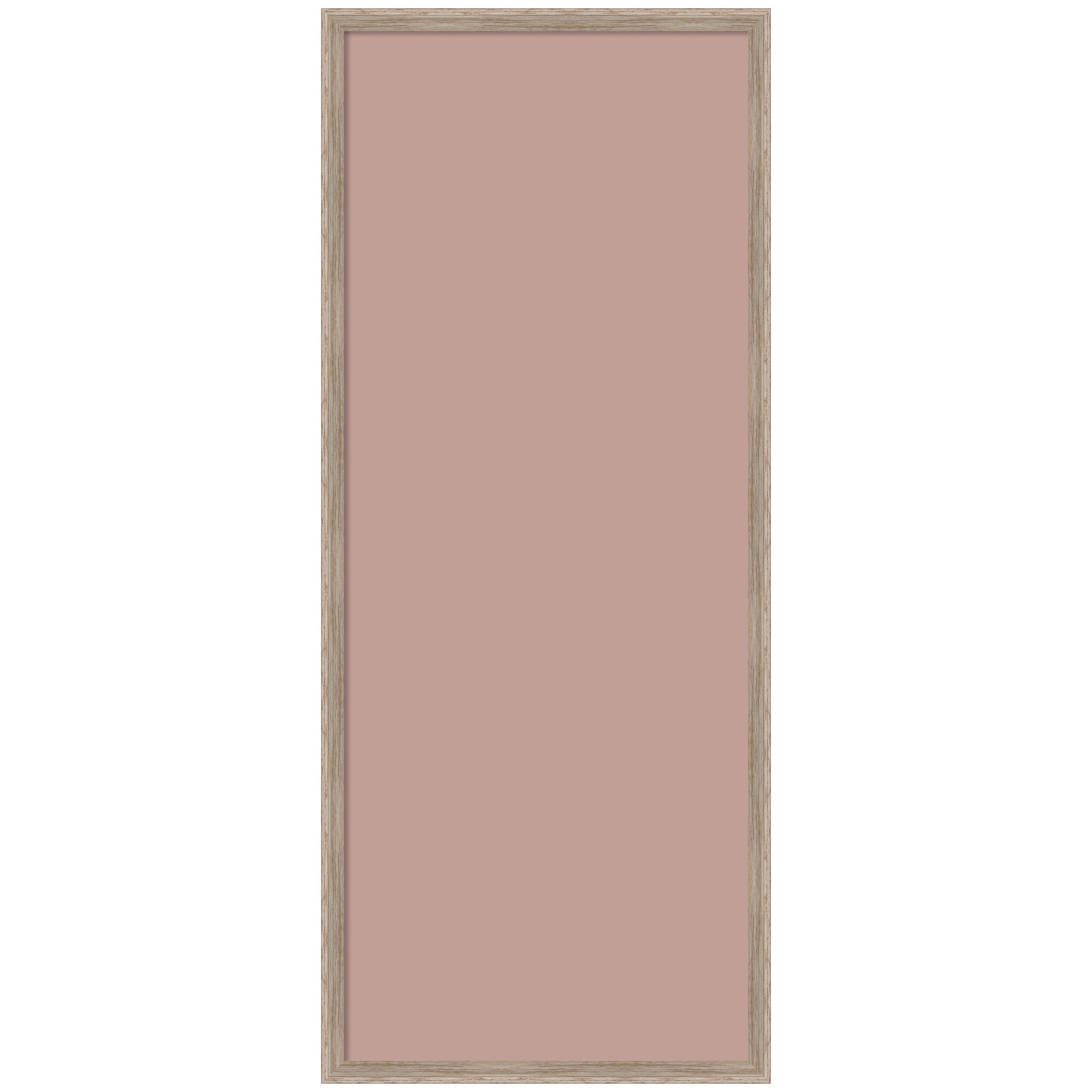 Kate and Laurel Framed Fabric Pinboard 17 x 41,  Printed Linen Rustic Farmhouse Bulletin Board for Use as a Vision Board or Wall Organization, Hardwood Wedge White Wash Frame