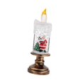 thumbnail image 4 of yotijay Christmas Snow Globe Candle LED Flameless Candle Glittering Christmas Decoration Santa Claus, 4 of 9